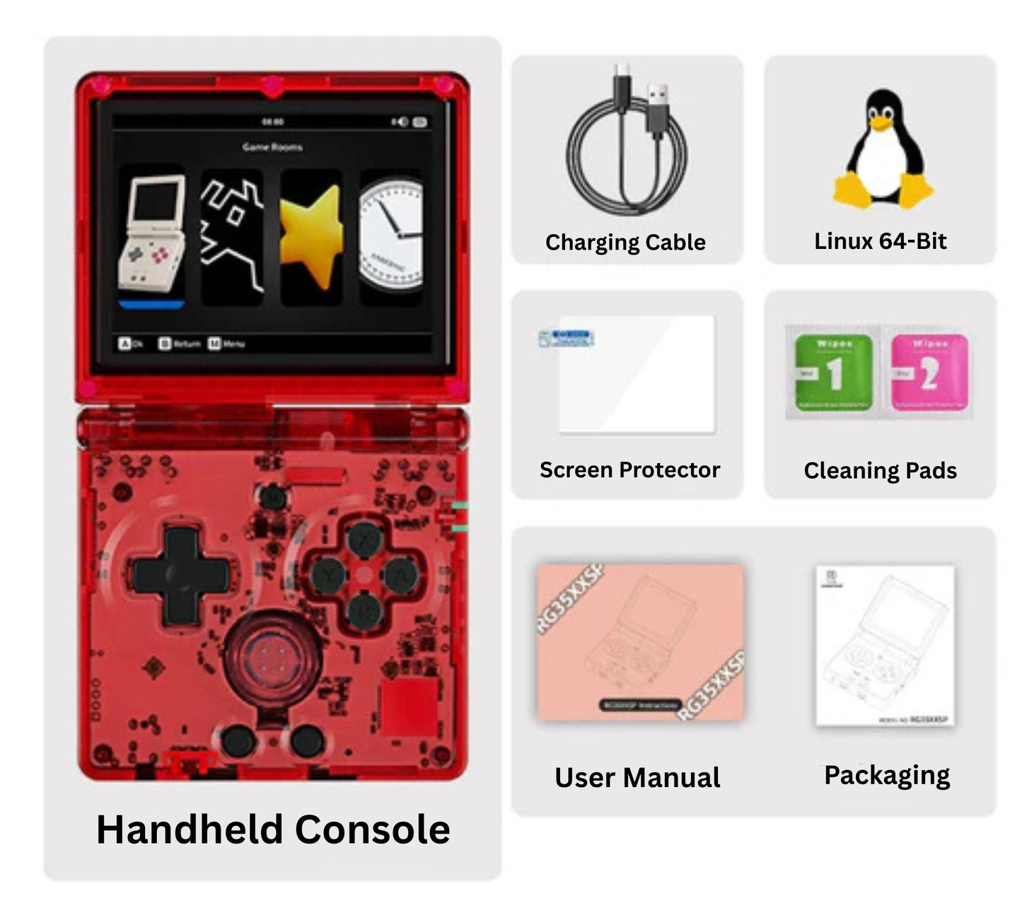 ANBERNIC RG35XXSP – Flip-Style Retro Handheld Console